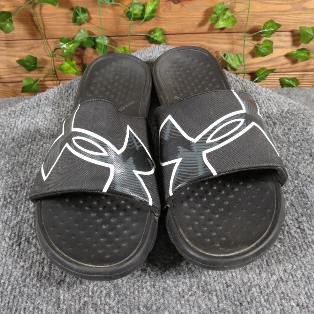 Under Armour Ansa Fixed‎ Men's Size 11 Black Synthetic Slide Sandals Comfort